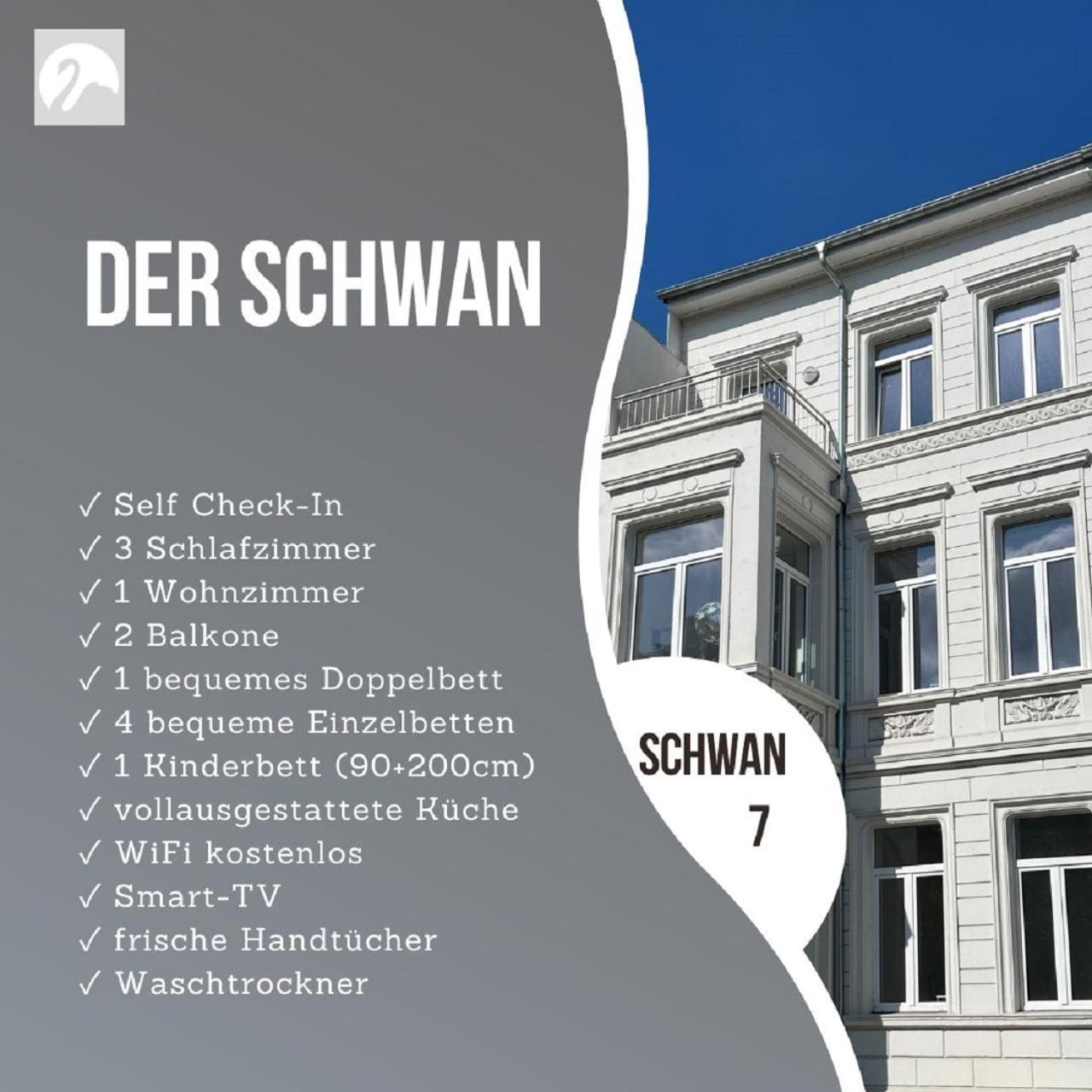 Der Schwan 7 - 3 Schlafzimmer - 2 Balkone - Zentral - 100 Qm Düren - Eifel Exterior foto
